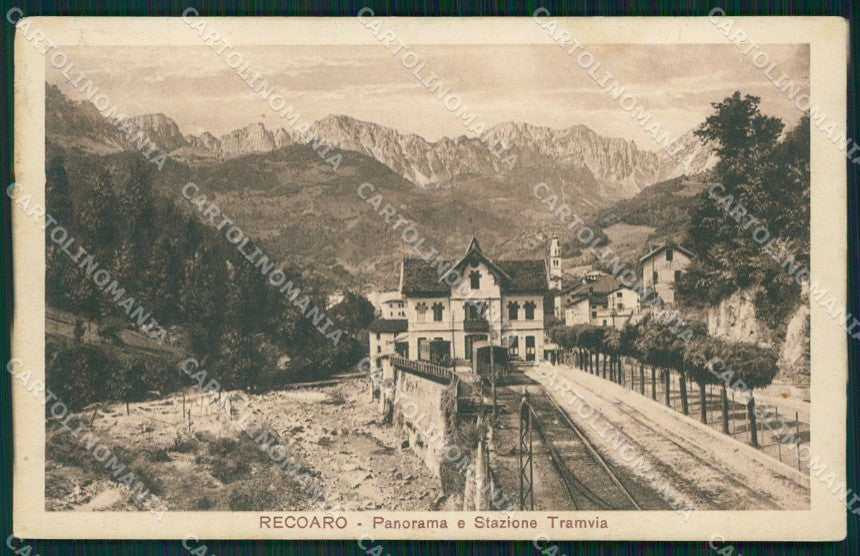 Vicenza Recoaro Stazione ABRASA ANGOLINO SCOLLATO cartolina QT2594 – fronte