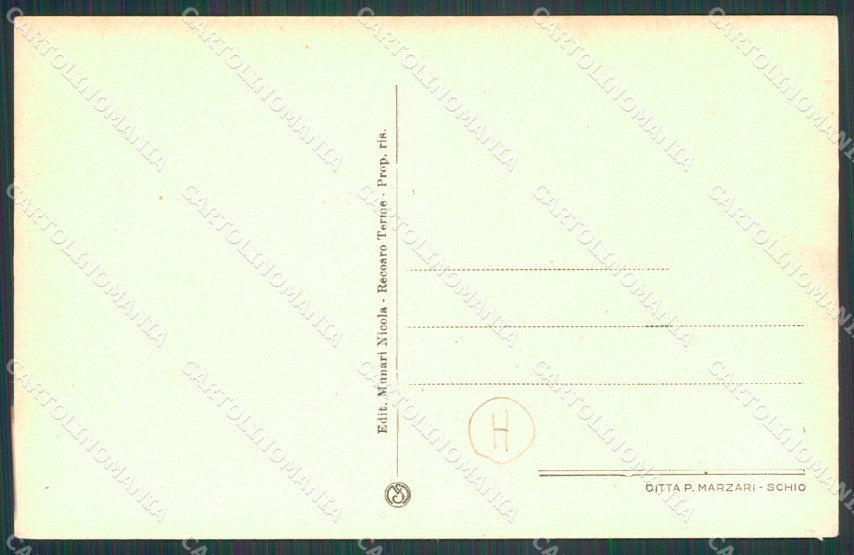 Vicenza Recoaro Terme Stazione Treno cartolina QT2608 – retro