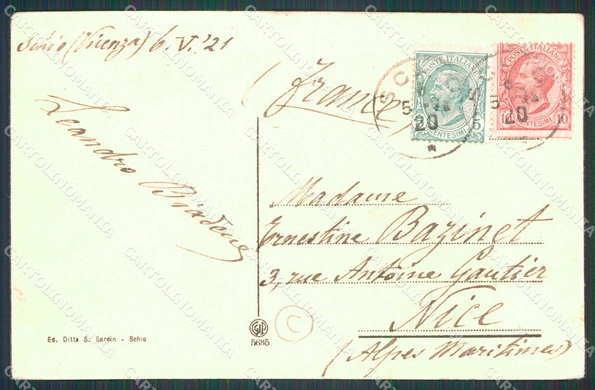 Vicenza Schio MACCHIE cartolina QT2611 – retro