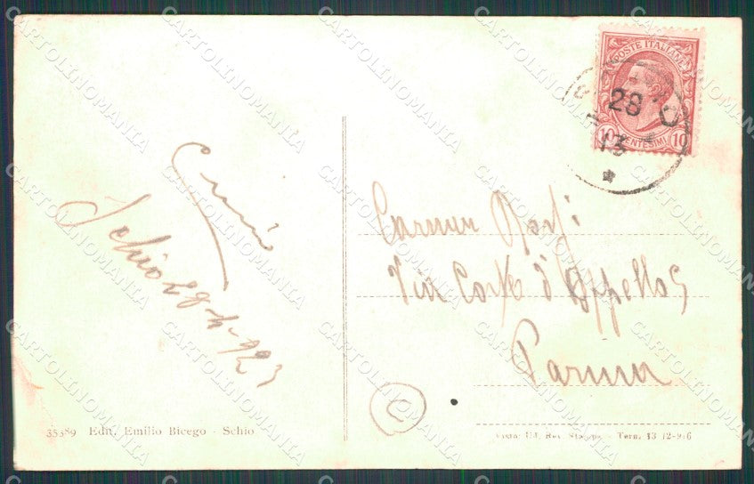 Vicenza Schio PIEGHINA cartolina QT2613 – retro