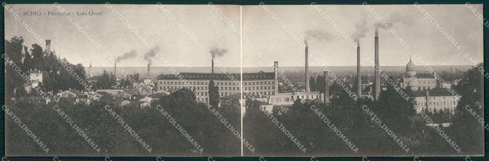 Vicenza Schio Lato Ovest Doppia cartolina QT2619 – fronte