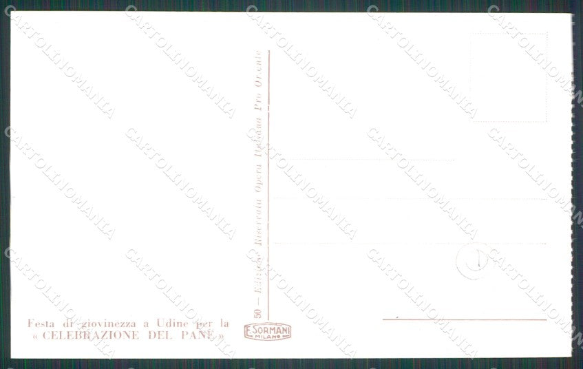 Udine Città Celebrazione del Pane cartolina QT2777 – retro