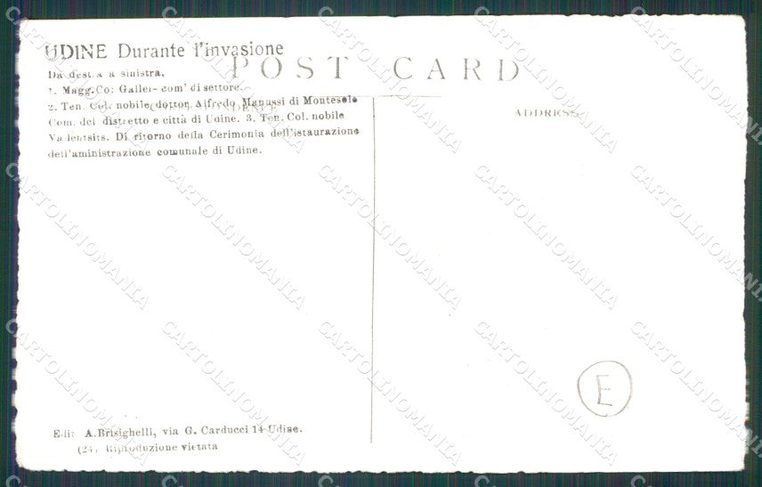 Udine Città Militari Foto cartolina QT2874 – retro