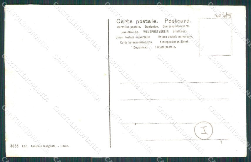 Udine Città Caserma Militari cartolina QT2902 – retro