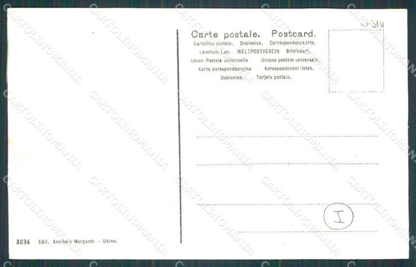 Udine Città Caserma Cavalli Militari cartolina QT2903 – retro