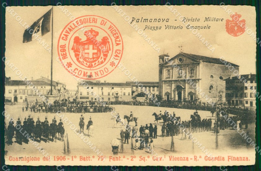 Udine Palmanova Militari GdF Cavalleggeri Vicenza cartolina QT2906 – fronte