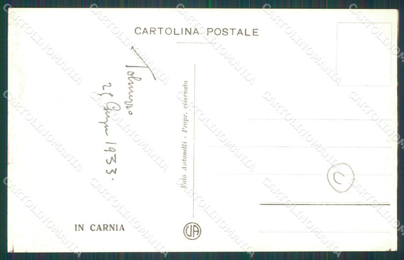 Udine Carnia Costumi Foto cartolina QT2963 – retro