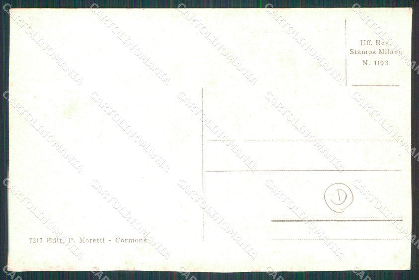 Gorizia Cormons Stazione Treno cartolina QT2992 – retro