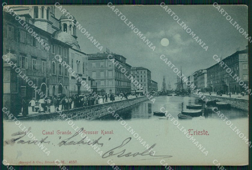 Trieste Città Chiaro di Luna cartolina QT3013 – fronte