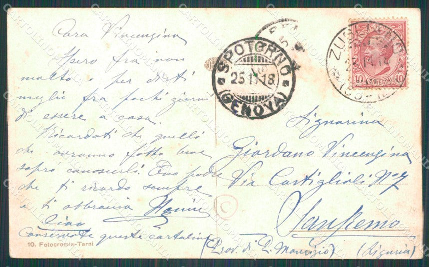 Trieste Città Stazione Militari PIEGHINA cartolina QT3024 – retro