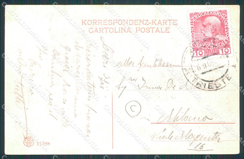 Trieste Città Galleria Montuzza cartolina QT3028 – retro