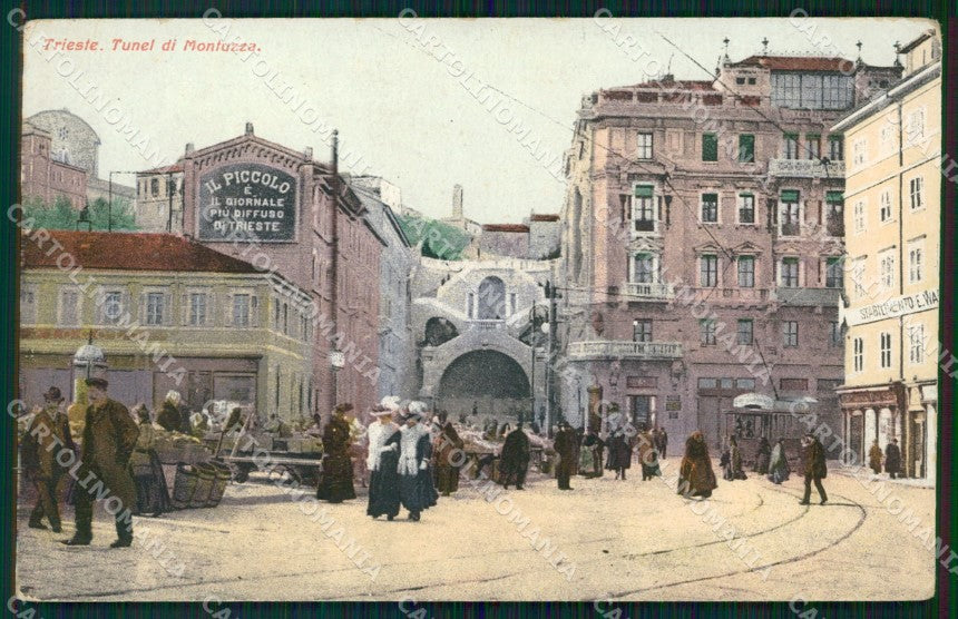 Trieste Città Tunnel Montuzza Tram cartolina QT3030 – fronte