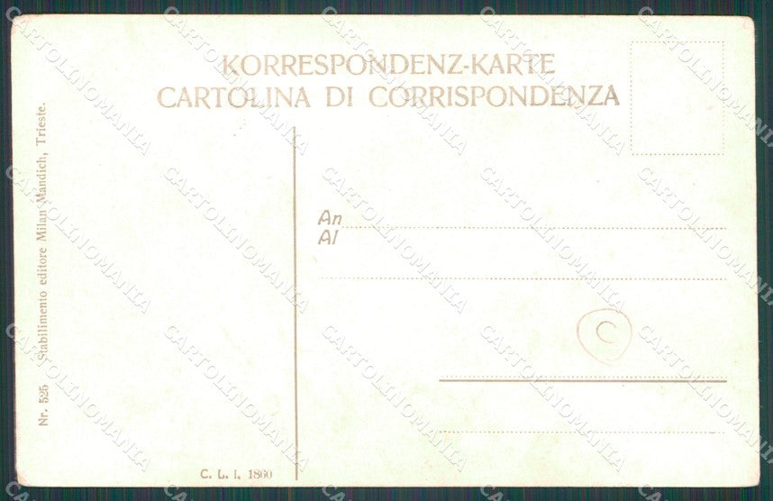 Trieste Città Tunnel Montuzza Tram cartolina QT3030 – retro