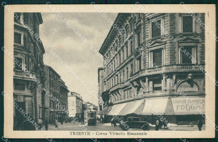 Trieste Città Tram Auto cartolina QT3036 – fronte