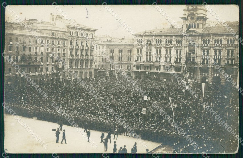 Trieste Città PIEGA Foto cartolina QT3055 – fronte