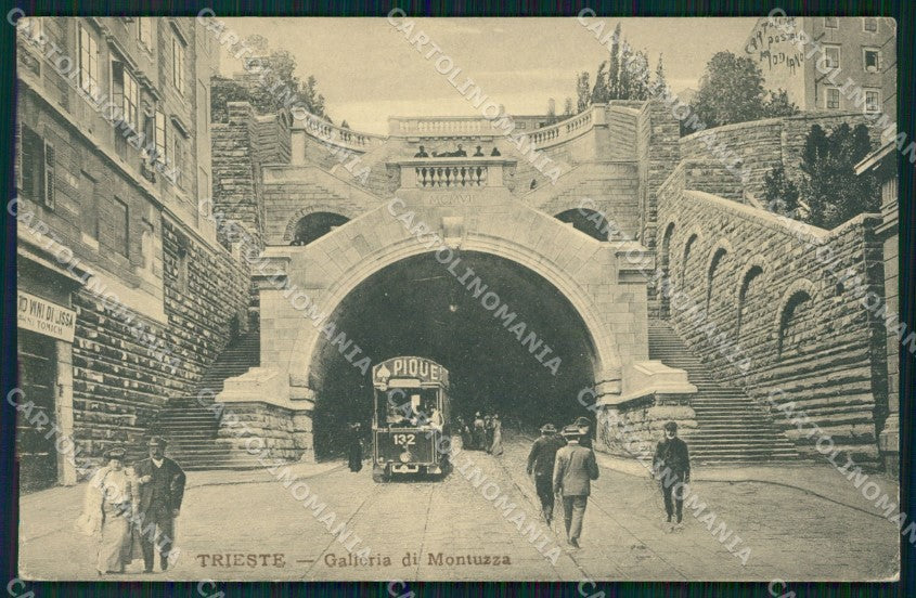 Trieste Città Galleria Montuzza Tram cartolina QT3068 – fronte
