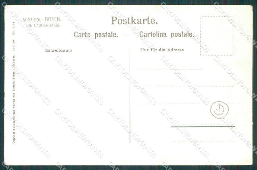 Bolzano Città cartolina QT3083 – retro