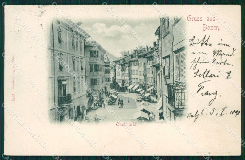 Bolzano Città Mercato cartolina QT3093 – fronte