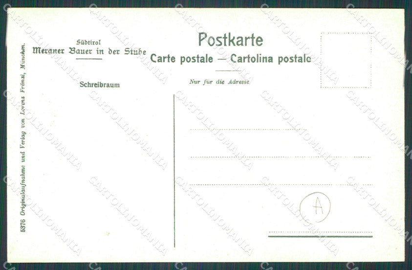 Bolzano Merano Costumi cartolina QT3113 – retro
