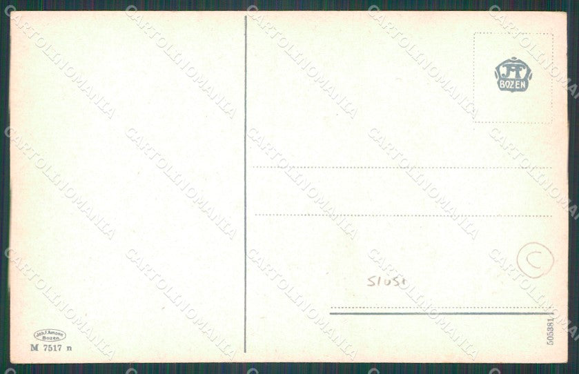 Bolzano Castelrotto Siusi allo Sciliar Costumi RIFILATA cartolina QT3138 – retro