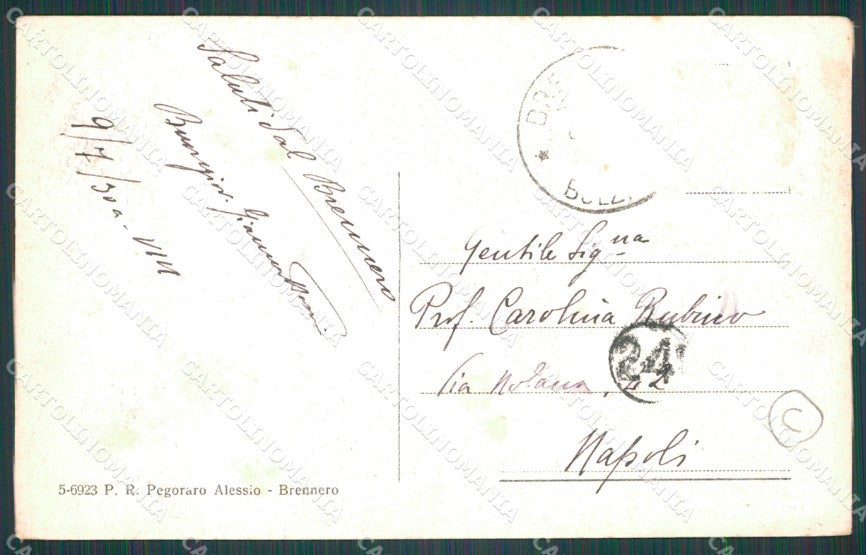 Bolzano Brennero Confine PIEGHINA cartolina QT3139 – retro