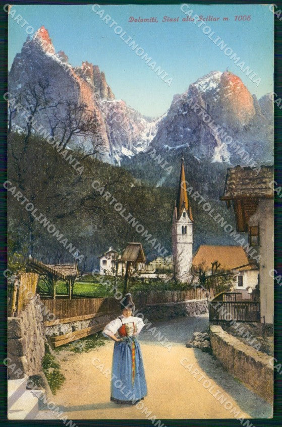 Bolzano Castelrotto Siusi allo Sciliar Costumi cartolina QT3149 – fronte