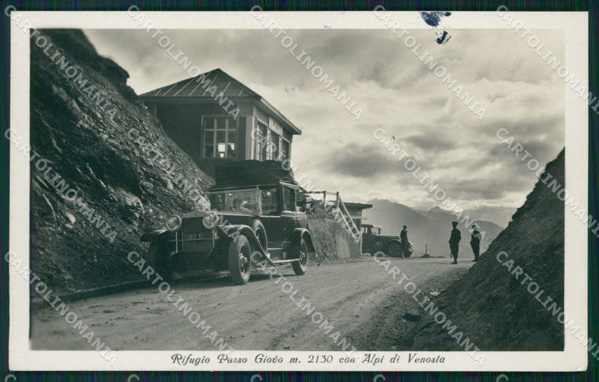 Bolzano Rifugio Passo Giovo Auto MACCHIA Foto cartolina QT3160 – fronte