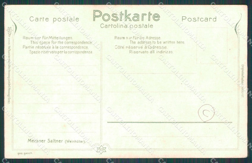 Bolzano Merano Costumi cartolina QT3165 – retro