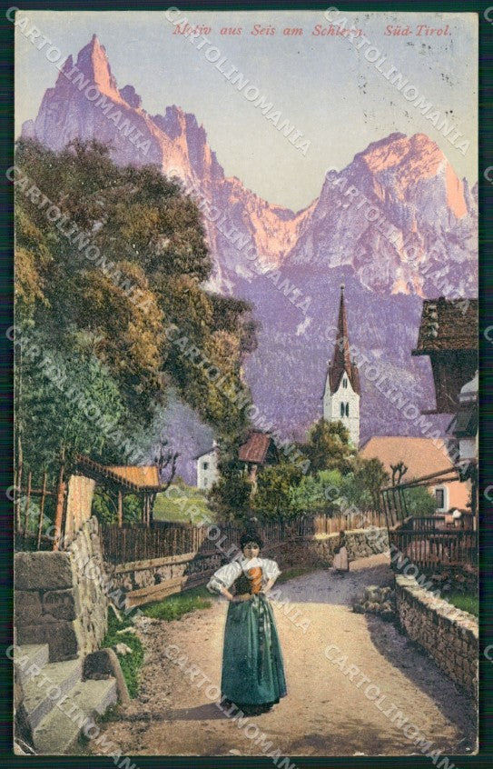 Bolzano Castelrotto Siusi allo Sciliar Costumi cartolina QT3173 – fronte