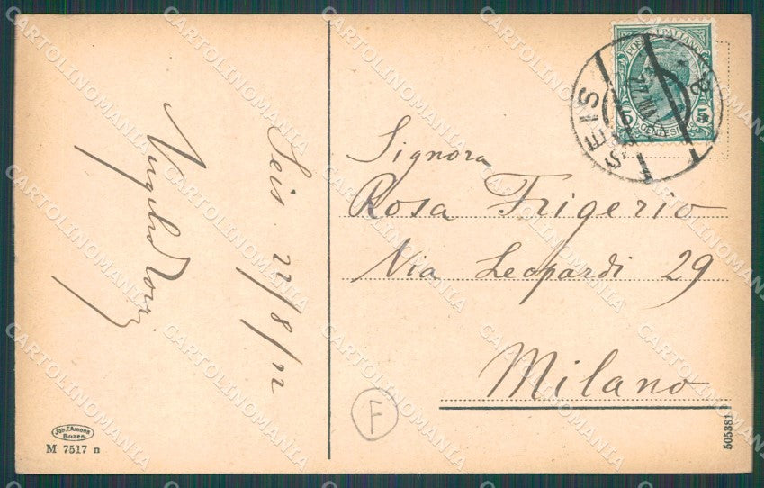 Bolzano Castelrotto Siusi allo Sciliar Costumi cartolina QT3173 – retro