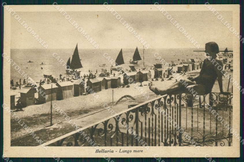 Rimini Bellaria Spiaggia cartolina QT3180 – fronte