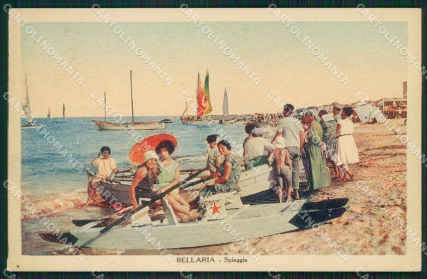 Rimini Bellaria Spiaggia cartolina QT3194 – fronte