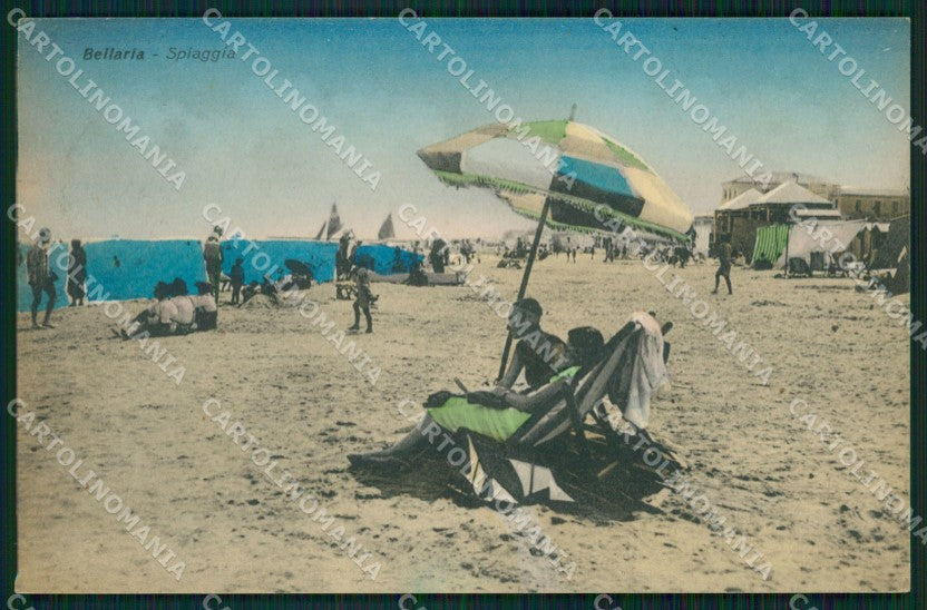 Rimini Bellaria Spiaggia cartolina QT3197 – fronte
