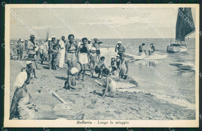 Rimini Bellaria Spiaggia cartolina QT3201 – fronte