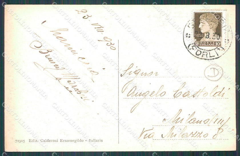 Rimini Bellaria Spiaggia cartolina QT3203 – retro