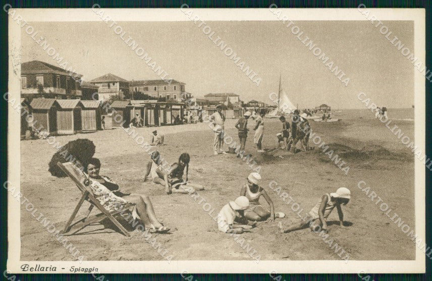 Rimini Bellaria Spiaggia cartolina QT3207 – fronte