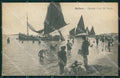 Rimini Bellaria Spiaggia Barche PIEGHINA cartolina QT3216 – fronte