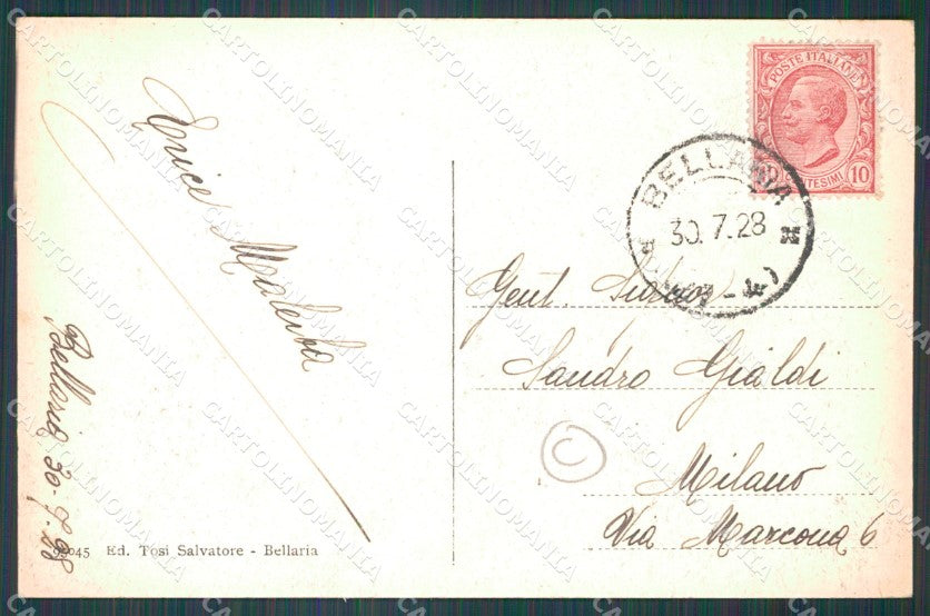 Rimini Bellaria Barche cartolina QT3226 – retro