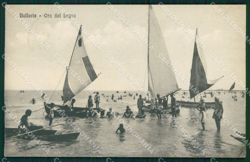 Rimini Bellaria Barche cartolina QT3227 – fronte