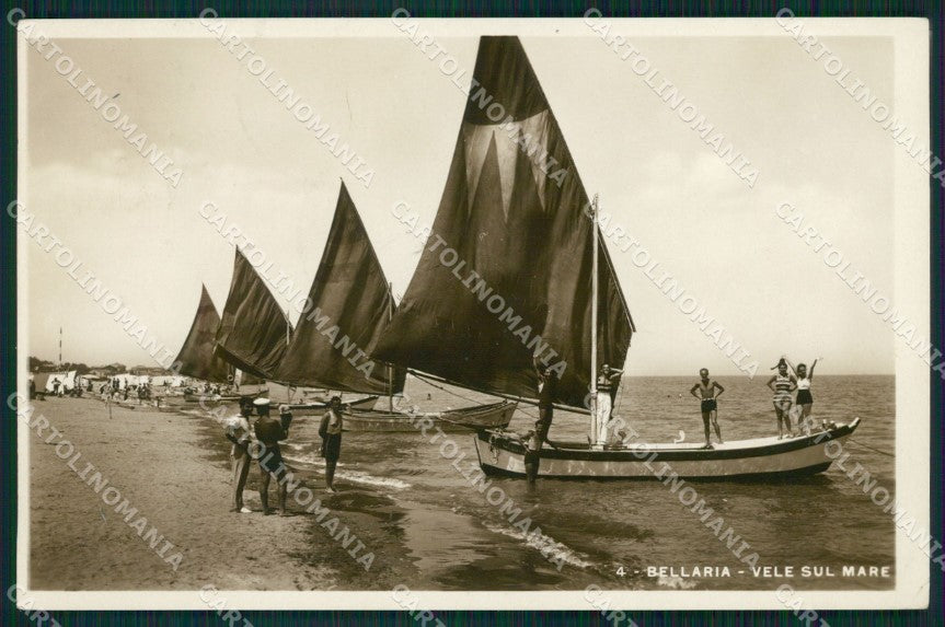 Rimini Bellaria Barche Foto cartolina QT3231 – fronte