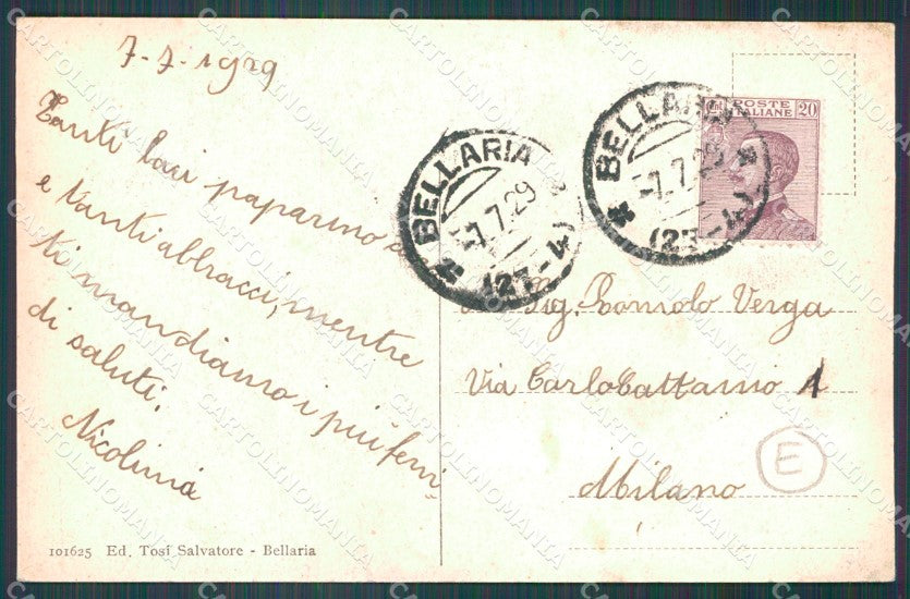 Rimini Bellaria Porto cartolina QT3232 – retro