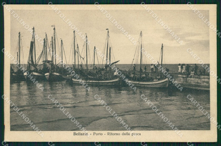 Rimini Bellaria Porto Ritorno dalla Pesca cartolina QT3233 – fronte