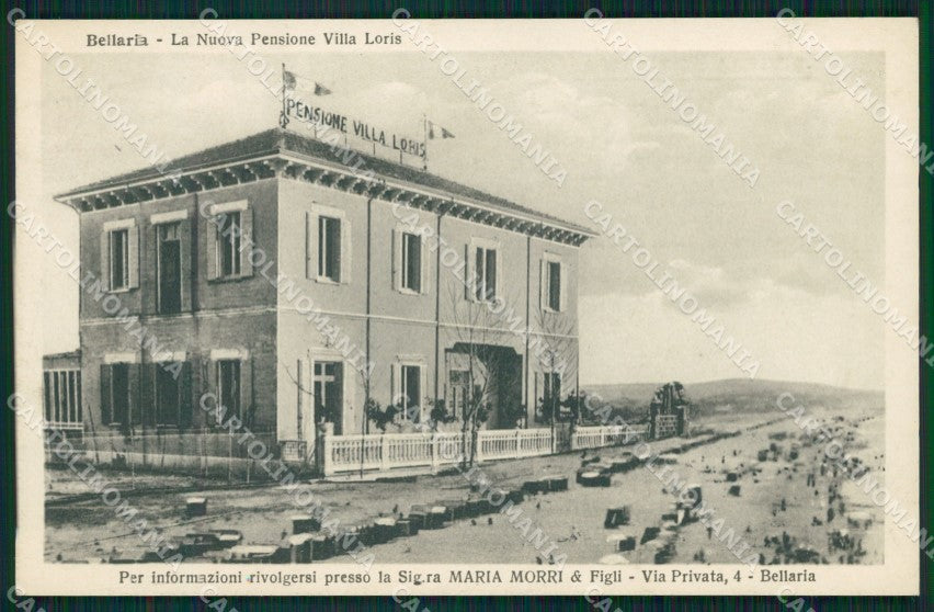 Rimini Bellaria Pensione Villa Loris cartolina QT3238 – fronte