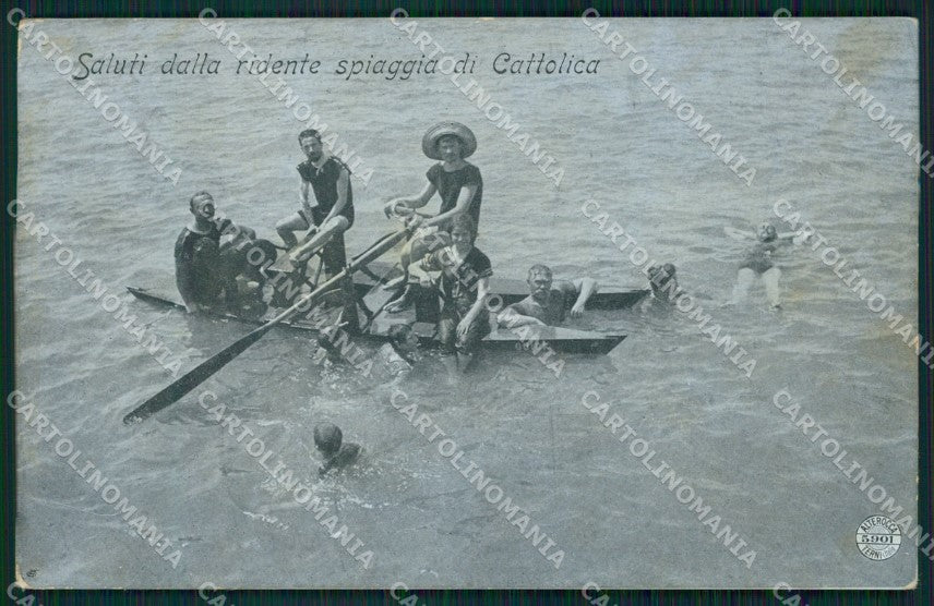 Rimini Cattolica Spiaggia Alterocca 5901 cartolina QT3242 – fronte