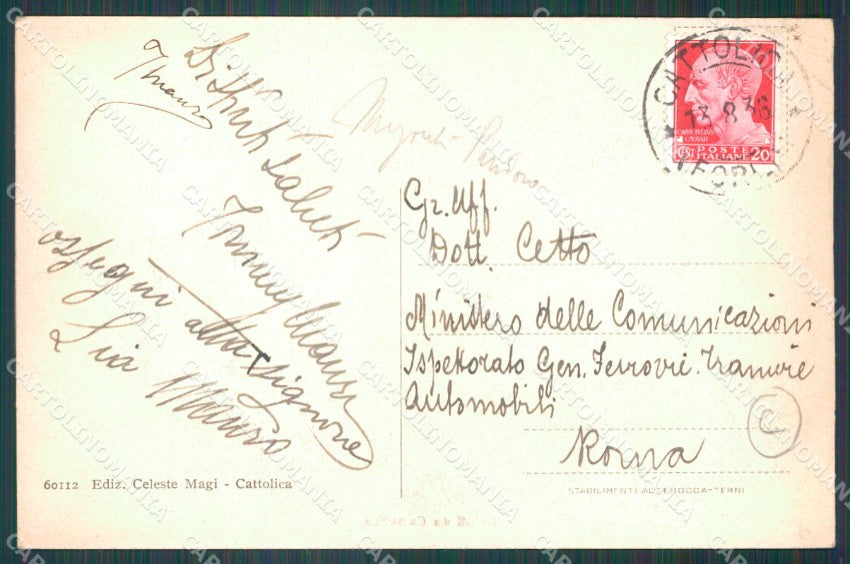 Rimini Cattolica Barche cartolina QT3243 – retro