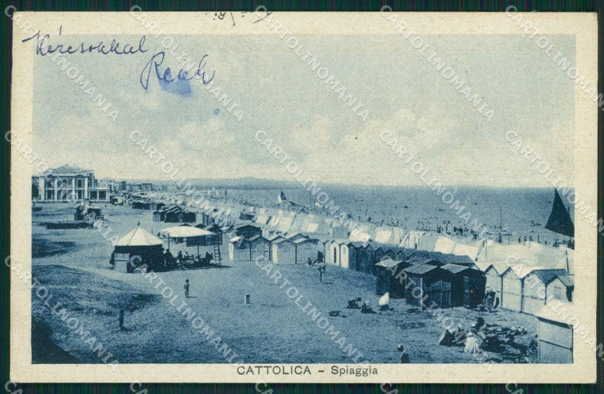 Rimini Cattolica Spiaggia cartolina QT3247 – fronte