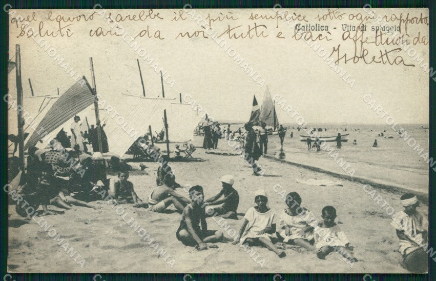 Rimini Cattolica Spiaggia cartolina QT3253 – fronte
