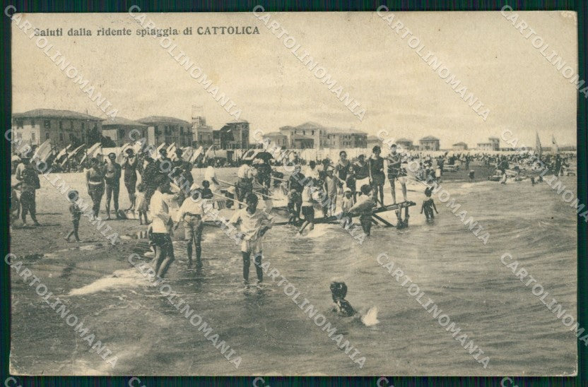 Rimini Cattolica Spiaggia cartolina QT3260 – fronte