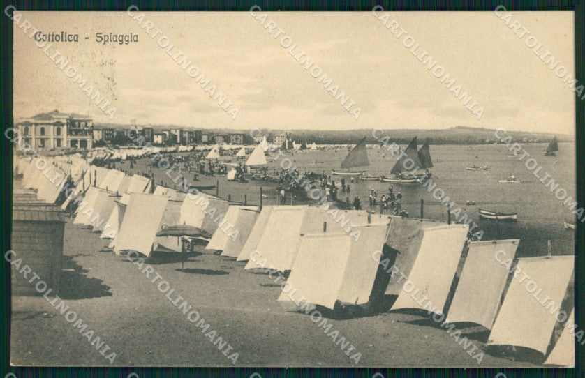 Rimini Cattolica Spiaggia cartolina QT3267 – fronte