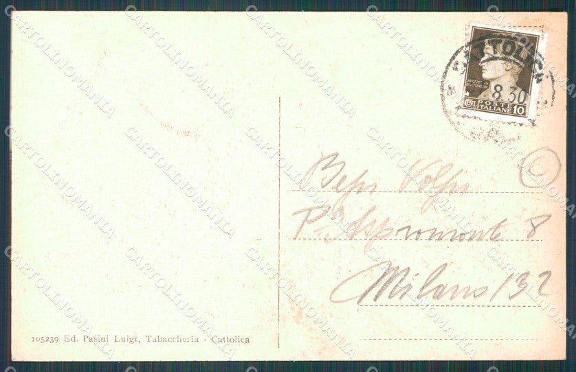 Rimini Cattolica Spiaggia cartolina QT3267 – retro